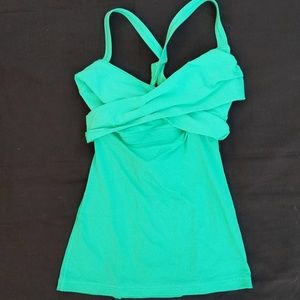 Lululemon Crisscross Turquoise Sport Top